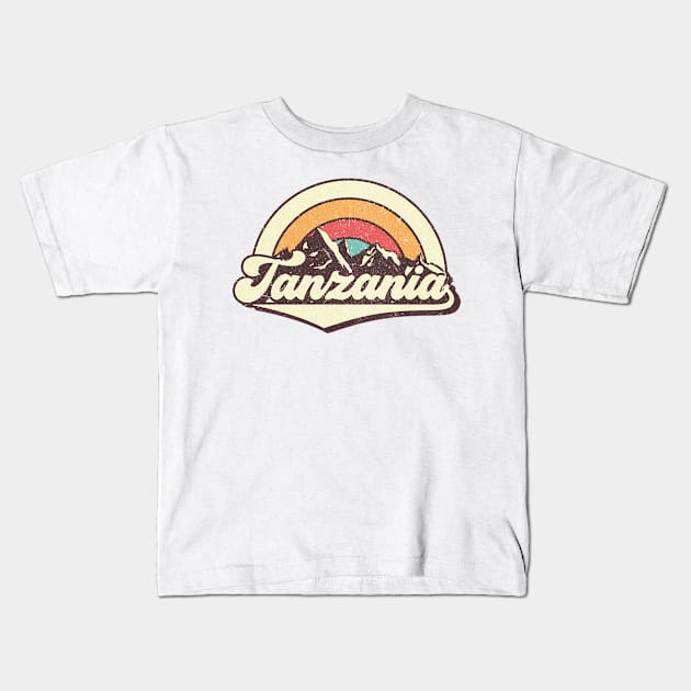 Tanzania hiking trip Kids T-Shirt by SerenityByAlex